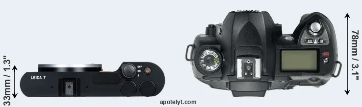 Compare T Typ 701 versus D70 top