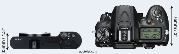 Compare T Typ 701 versus D7200 top
