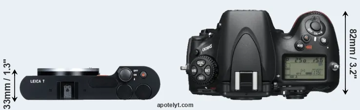 Compare T Typ 701 versus D800 top