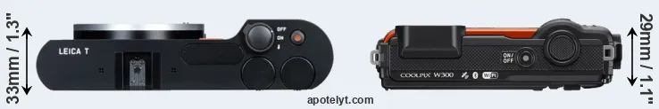Compare T Typ 701 versus W300 top
