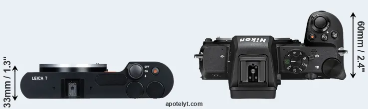 Compare T Typ 701 versus Z50 top