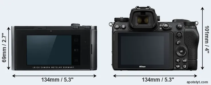 Comparison T Typ 701 or Z6 II rear