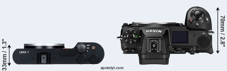 Compare T Typ 701 versus Z6 II top