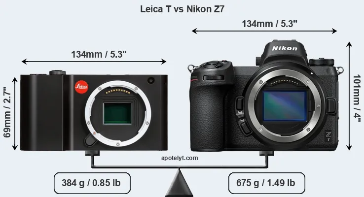 Size Leica T vs Nikon Z7