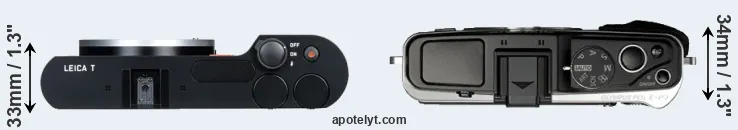 Compare T Typ 701 versus E-P3 top