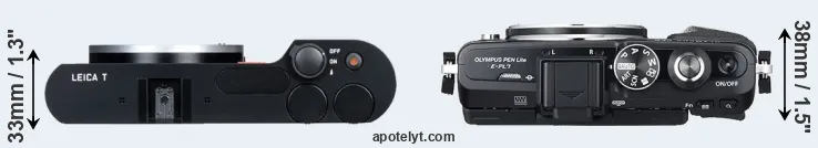 Compare T Typ 701 versus E-PL7 top