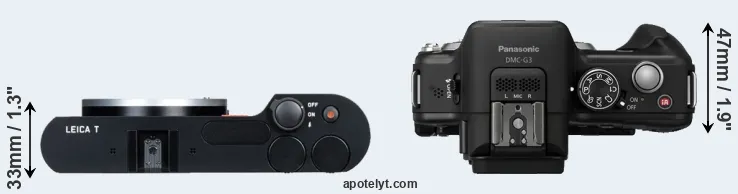 Compare T Typ 701 versus G3 top