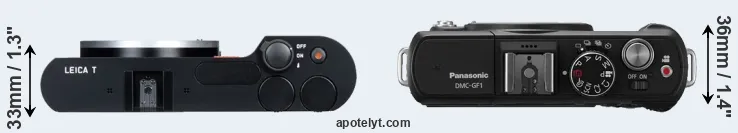 Compare T Typ 701 versus GF1 top