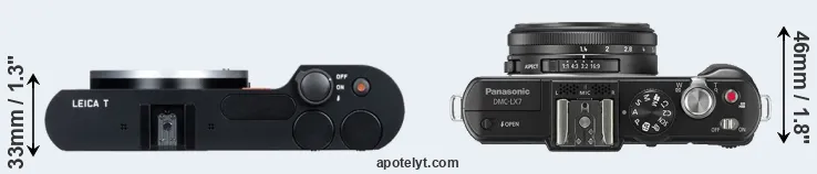 Compare T Typ 701 versus LX7 top