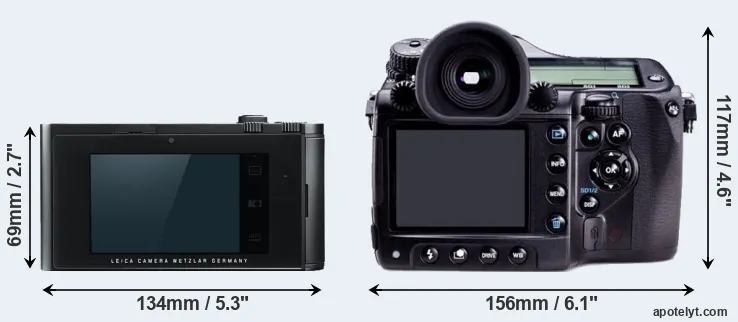 Comparison T Typ 701 or 645D rear