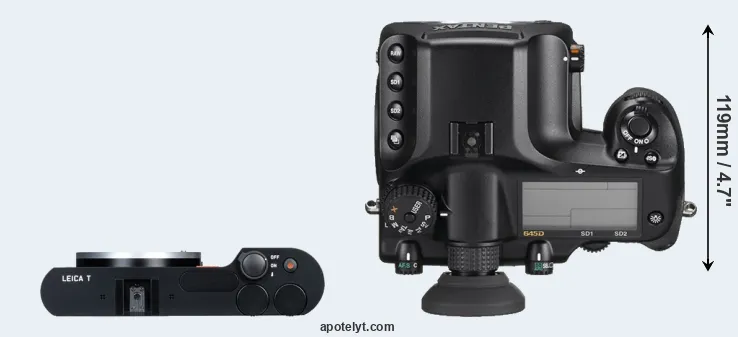 Compare T Typ 701 versus 645D top