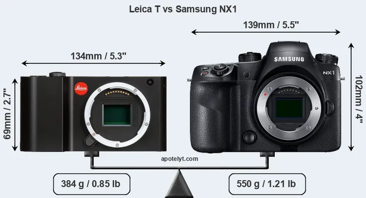 Size Leica T vs Samsung NX1