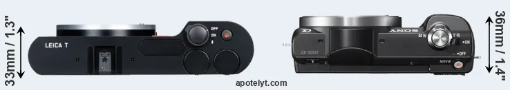 Compare T Typ 701 versus A5000 top