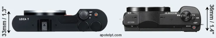 Compare T Typ 701 versus A5100 top