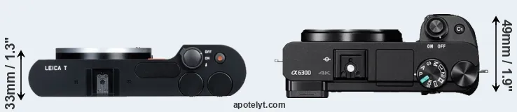 Compare T Typ 701 versus A6300 top