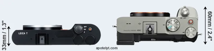 Compare T Typ 701 versus A7C top