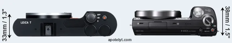 Compare T Typ 701 versus NEX-5N top