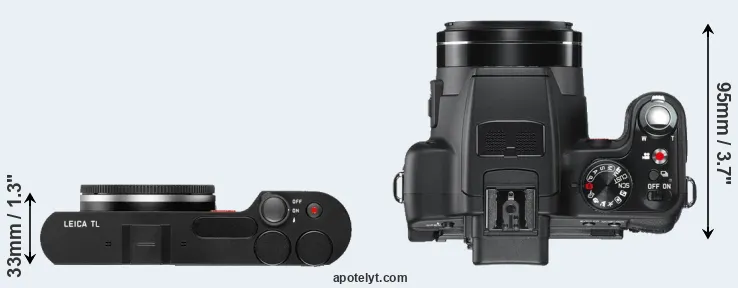 Compare TL versus V-LUX 2 top