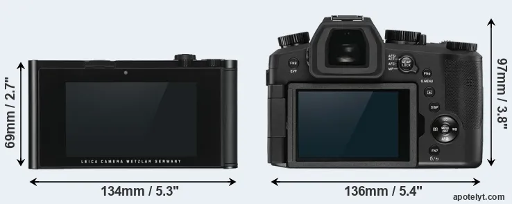 Comparison TL or V-LUX 5 rear
