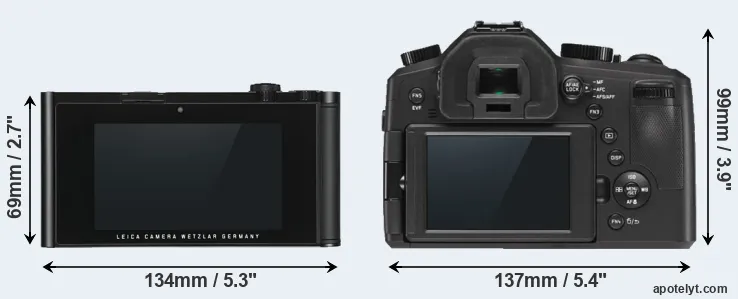 Comparison TL or V-LUX Typ 114 rear