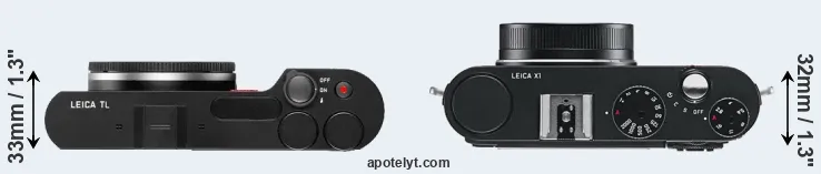 Compare TL versus X1 top
