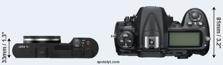 Compare TL versus D300S top