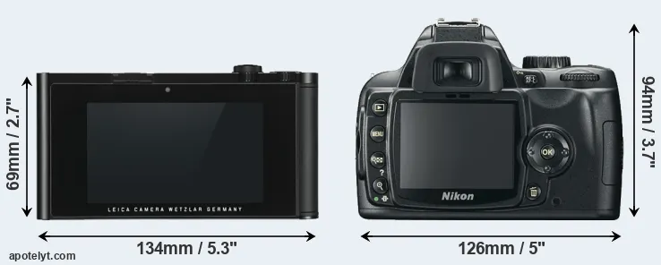 Comparison TL or D60 rear