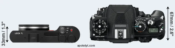 Compare TL versus Df top