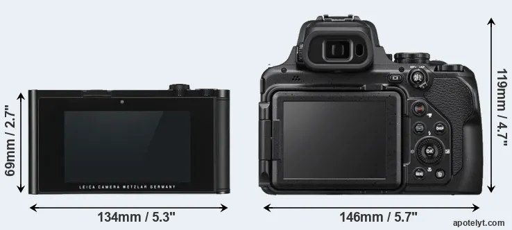 Comparison TL or P1000 rear