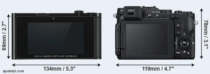 Comparison TL or P7800 rear