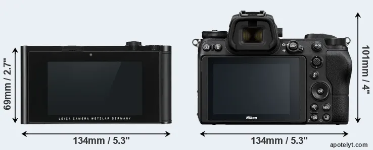 Comparison TL or Z6 rear