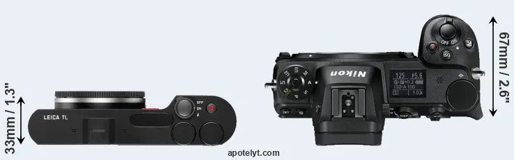 Compare TL versus Z6 top