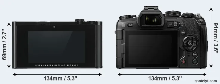 Comparison TL or E-M1 II rear