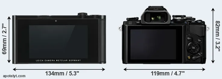 Comparison TL or E-M10 rear