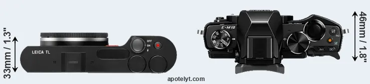 Compare TL versus E-M10 top