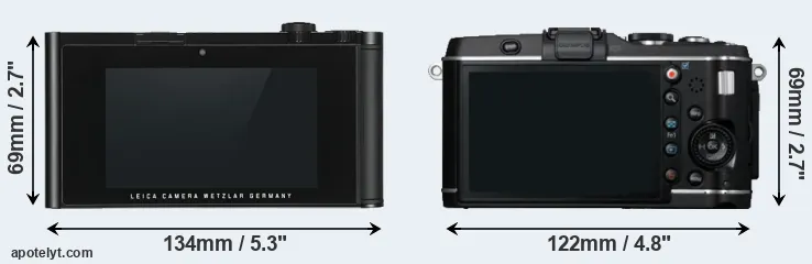 Comparison TL or E-P3 rear