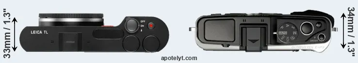Compare TL versus E-P3 top