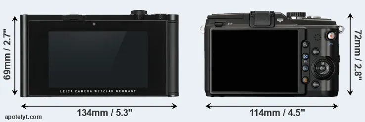 Comparison TL or E-PL2 rear