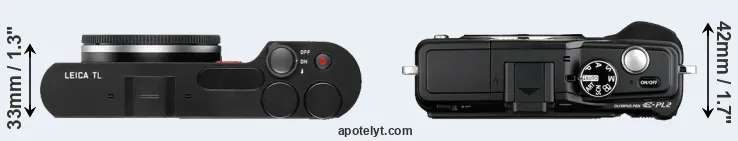 Compare TL versus E-PL2 top
