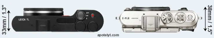Compare TL versus E-PL8 top