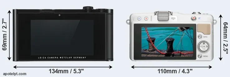 Comparison TL or E-PM2 rear