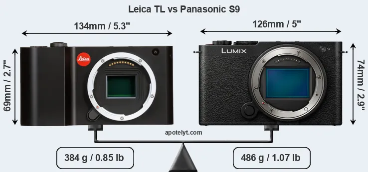 Size Leica TL vs Panasonic S9