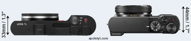 Compare TL versus ZS100 top