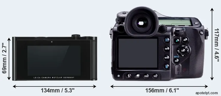 Comparison TL or 645D rear