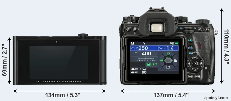Comparison TL or K-1 II rear
