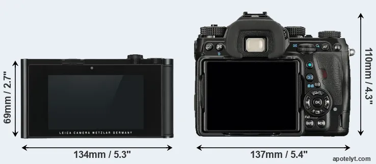 Comparison TL or K-1 rear