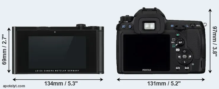 Comparison TL or K-5 rear