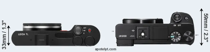 Compare TL versus A6100 top