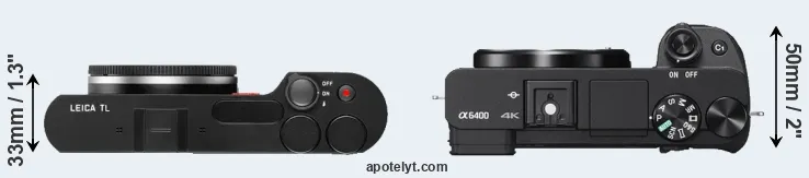 Compare TL versus A6400 top