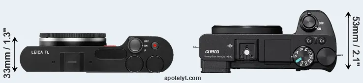 Compare TL versus A6500 top
